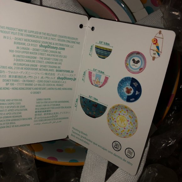 ShopDisney Parks Mickey Mouse Ceramic Nesting Dinner Bowl Set by Jarrod Maruyama - Picture 5 of 12